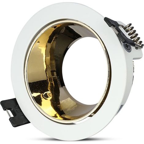 V-TAC LED Spot Light - Spot encastré - GU10 - IP20 - Blanc + Or (1/5)