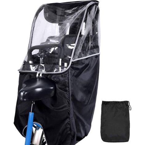 Funda impermeable para sillín de bicicleta, estilo capa, resistente al viento, plegable, portátil y transparente. (1/5)