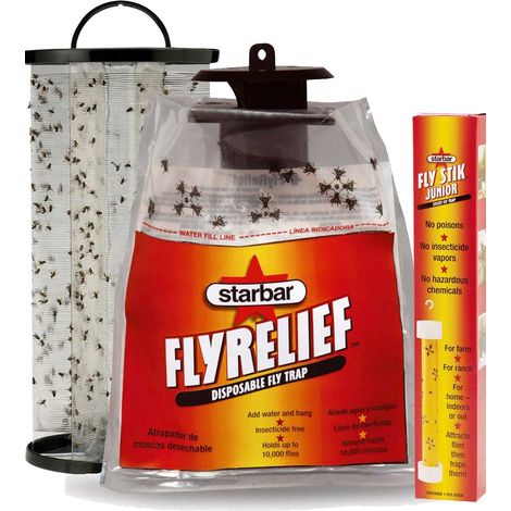 3 FLIEGENENTLASTUNG  più  3 BISSFREI  più  3 FLIEGENSTICH: FLY RELIEF  più  BITE FREE  più  FLY STIK indoor  più  outdoor stable flying insect DISINFESTATION KIT