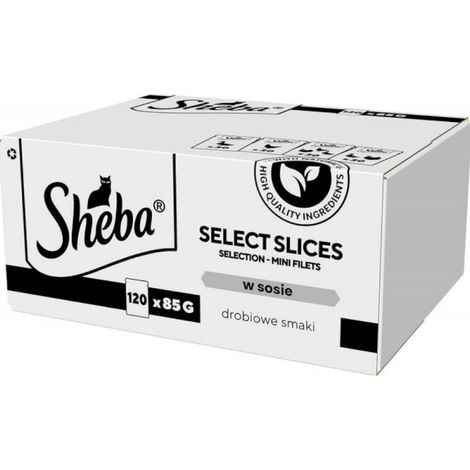 Alimento húmedo para gatos Sheba Select Slices sabor a pollo, sobres de 120 x 85 g (1/3)