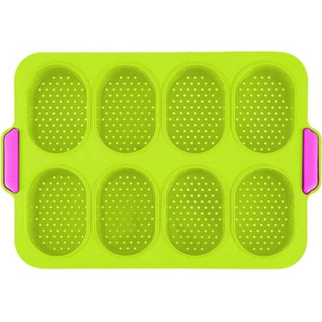 Mini Plaque de Cuisson à Pain, Mini Plaque de Cuisson à Flexible en Silicone Facile à Libérer Petits Trous Répartition Uniforme de la Chaleur sans Danger pour les Gâteaux pour les Fours (1/5)