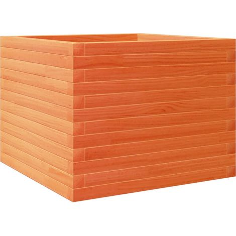 Vassoio per fioriera aiuola rialzata piante fiori terrazza giardino cera 60 x 60 x 45,5 cm legno di pino massiccio marrone 020038471