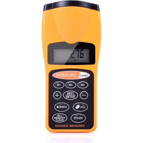 Multifonctionnel LCD télémètre à ultrasons Mesure télémètre avec pointeur Laser Maison Utilisation télémètre numérique (1/5)