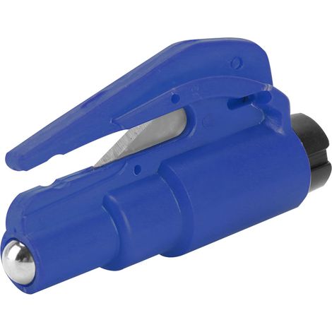 Multifunktionaler Mini-Autoscheiben-Einschlaghammer, Notfallhammer, Fluchtwerkzeug (Blau) (1/5)