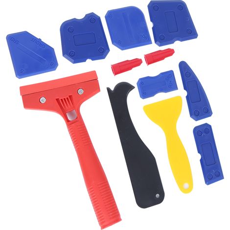 Kit de 13 pièces pour enlever le mastic plastique : spatule, grattoir, outils de finition pour colle à verre (1/5)