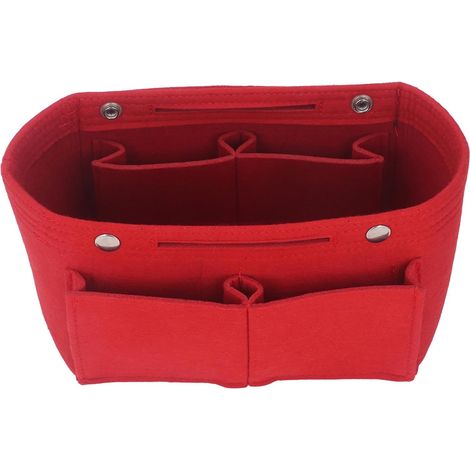 Handtaschen-Organizer-Einsatz für Handtaschen und Tragetaschen, Filztaschen-Organizer-Einsatz, Handtaschen-Organizer, Rot (Rot) (1/5)