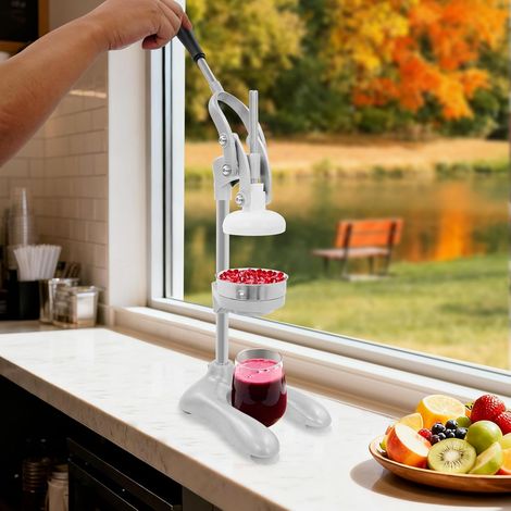 Manueller Entsafter Aus Edelstahl, Handpressen-Entsafter mit Hebel,Edelstahl Saftpresse Hochwertige für KüChe und Gastronomie Rostfrei und Stabil, Einfach Zu Reinigen (1/5)