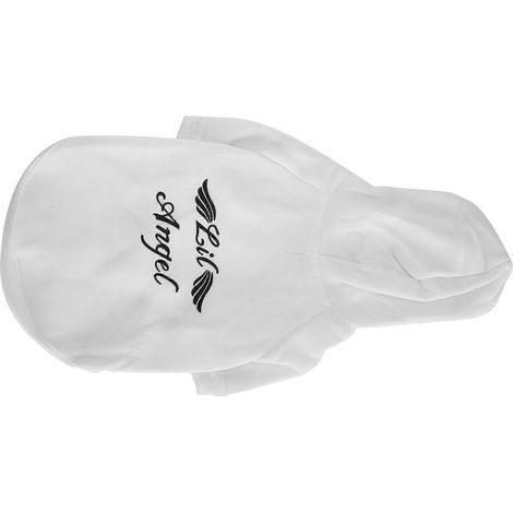 Sweat à capuche doux et respirant pour chien, vêtements mignons pour animaux de compagnie, t-shirts à capuche, sweat-shirts en coton pour chien, blanc, taille XS (1/2)