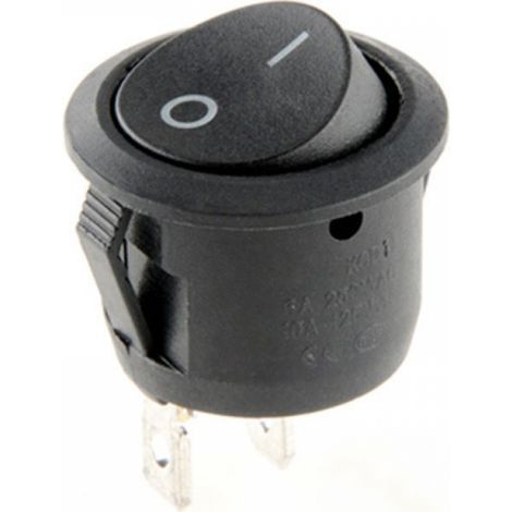 5er-Pack runde Kippschalter – 6 A 250 V – Schwarz (1/3)