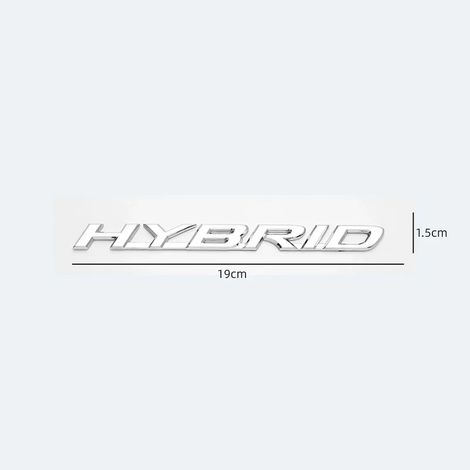 (Chrome Argent HYBRIDE, Style 7) - Emblème Lexus 3D chromé brillant noir ABS, autocollant logo pour coffre de voiture Lexus (1/5)