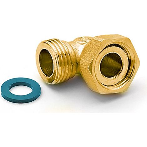Le Marquier – Raccord coudé G1/2 mâle pour gaz butane et propane – Joint en caoutchouc inclus – Angle 90° pour tuyau de gaz