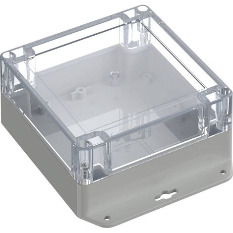 TRU COMPONENTS 6U07121206737 TC-13865316 Boîtier industriel 151.4 x 121.4 x 60 ABS-PC gris clair, transparent 1 pc(s)