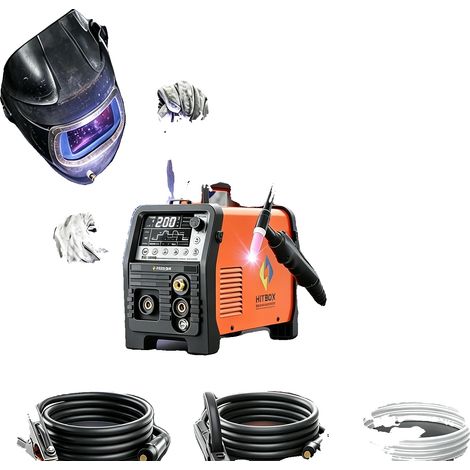 Máquina de soldar, 6 funciones en 1, control digital avanzado, TIG200PRO, 220 V (1/5)