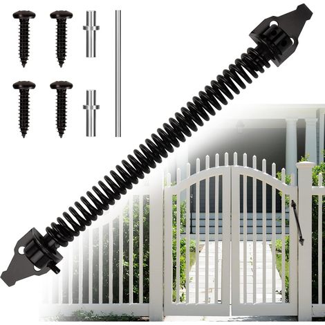 Ferme-porte Automatique Ferme-porte à Ressort de 14 Pouces Réglable Anti-rouille Ressorts de Portail à Fermeture pour Portes Domestiques Clôtures (1/5)