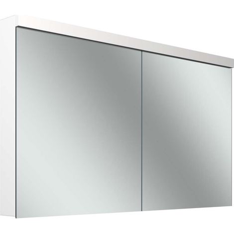 Armario con espejo Schneider LOW plus LED, 2 puertas 65/65cm,