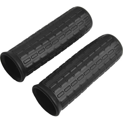 Lot de 2 poignées en caoutchouc antidérapantes pour brouette, accessoires universels, tubes ronds de rechange pour chariot de cour, noir (122 x 30 mm) (1/5)