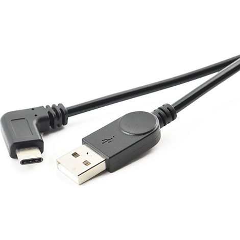 Adapterkabel für Android-Handys, rechtwinkliger Typ-C-Stecker auf rechtwinkligen USB-Stecker, federbelastetes Daten- und Ladekabel, 1,5 Meter. (1/5)