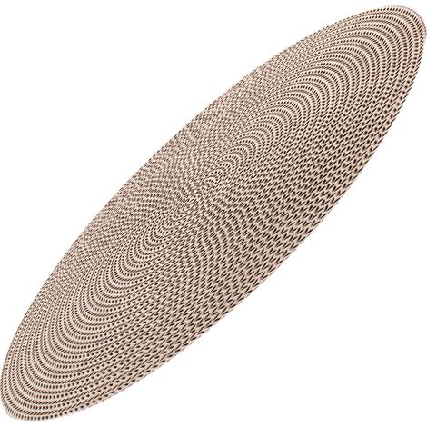 Dessous de verre ronds, diamètre 38 cm, en PVC écologique, antidérapants, résistants à l'usure, isolants thermiques, dorés (1/5)