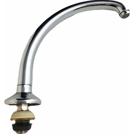 Bec De Robinet - Laiton Chromé - Rotatif - Raccord 1/2 Pouces - Pour Mélangeur Pied Cuisine Salle De Bain - 1 Pièce (1/2)
