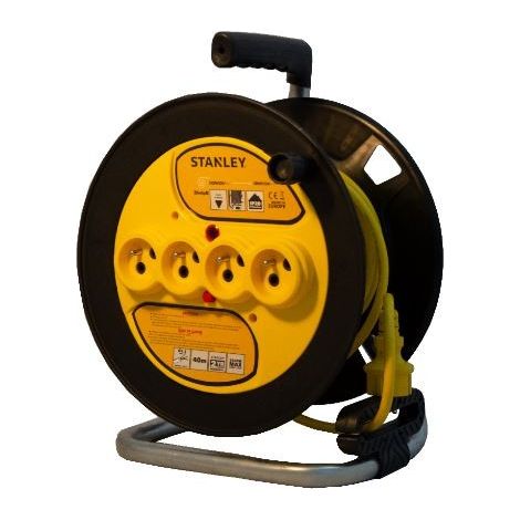 STANLEY 6357 - Enrouleur prolongateur 25m H05VV-F 31.5 mm2- équipé d'un disjoncteur thermique-