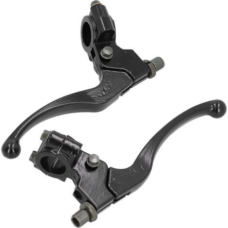 Leva frizione universale Ausla, coppia di leve frizione e freno per moto, realizzate in alluminio CNC, ALLIAG SEMLOG. (1/5)