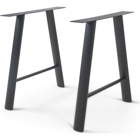 Tischgestell 2er Set Hullem Stahl 72x70x10 cm Schwarz [en.casa]