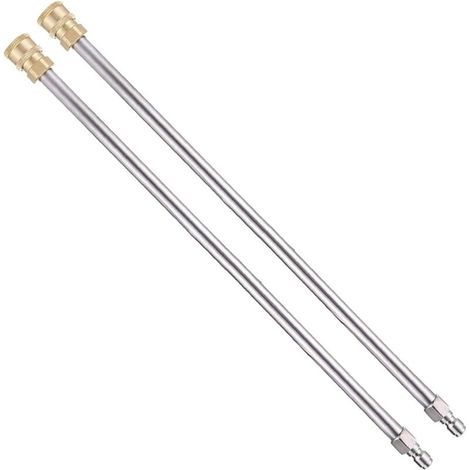 Pressure Washer Lance Extension, 39 cm Pressure Washer Extension, 1/4 Inch Quick Connect, 4000 PSI, 2 Pieces (1/5)