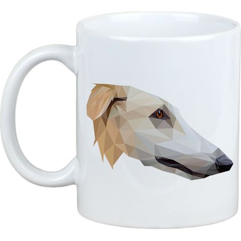 Borzoi ruso, Borzoi, Barzoi - taza con una foto y la inscripción perro geométrico Art-Dog (1/5)