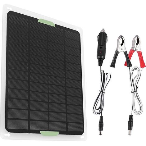 Tragbares, flexibles 20-W-, 12-V/5-V-monokristallines Solarpanel für den Einsatz im Auto oder im Gelände. (1/5)