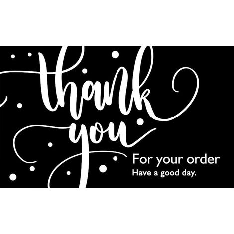 50 cartes de remerciement pour votre commande et votre soutien à mon entreprise (format 8,9 x 5,1 cm)
