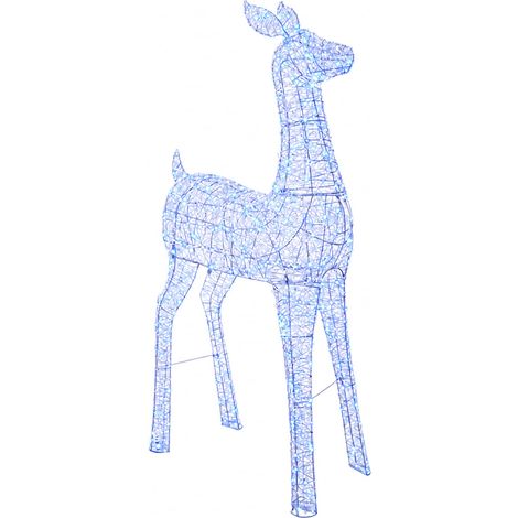 Christmas LED Reindeer Motif Light LOVIISA 900 LEDs Blue vidaXL (1/5)