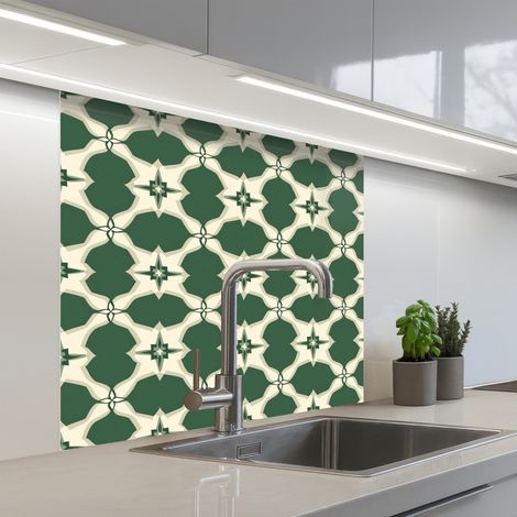 REVETEMENT MURAL DE CUISINE, CRÉDENCE DE CUISINE Carrelage - Classic - Vert 80x80 (1/5)