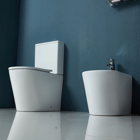Set sanitari monoblocco rimless con copriwc soft close KLEA-T kamalu