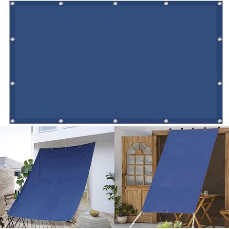 MINKUROW Tenda a Vela Rettangolare Impermeabile 2 x 3 m 98% Protezione UV Tenda a Vela Parasole, con Corde da 1,5 m per Esterno, Giardino e Patio,Blu Scuro (1/5)