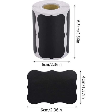 360 pcs Kit d'Etiquette Autocollantes Réutilisables pour la Cuisine Organiser , Étiquette Tableau Noir Amovible pour Décorer Votre Cuisine Pièce de Rangement (1/4)