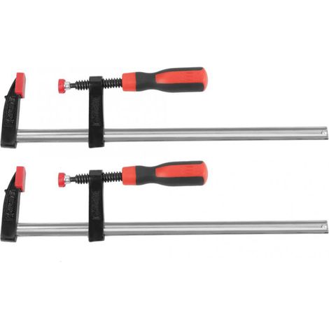 Lot de 2 serre-joints en F robustes pour le travail du bois, clips de barre à glissement rapide, kit d'outils à main pour bricolage, 50 x 300 mm