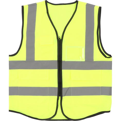 Gilet de sécurité réfléchissant haute visibilité en polyester avec poche pour ouvrier/ingénieur, taille XL