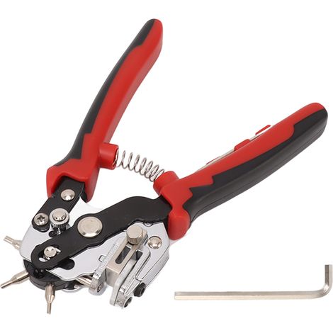 Poinçon en cuir 6 trous réglable rotatif 360°, lame tranchante en V, perforateur de ceinture pour fer mince (1/5)