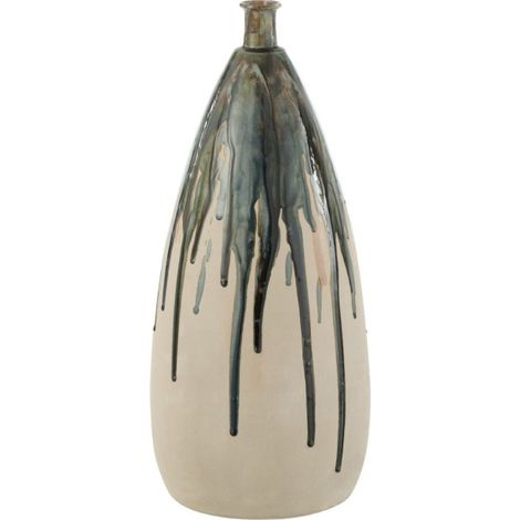 Vase Déco en Céramique "Peinture" 51cm Vert (1/3)