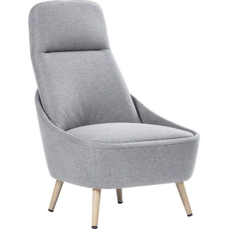 Poltrona Imbottita in Tessuto con Gambe in Acciaio Tosini Memphis Grigio Chiaro