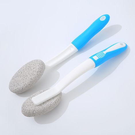 Brosse WC en pierre ponce avec poignée, lot de deux, nettoyant anti-taches pour cuvette de toilette (1/3)