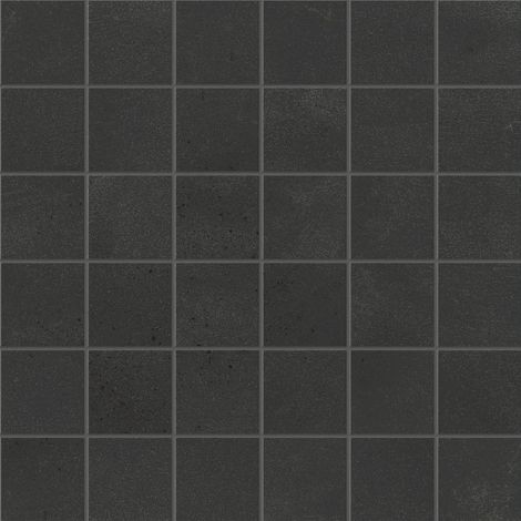 Mosaïque effet Béton Gris Nuit 4,8x4,8 cm Quadra 30x30x0,9 cm Mat Gravino - Sol et mur intérieur (vendu par carton de 0,9 m²) - RO'MA CARRELAGE