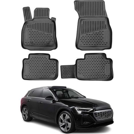 OMAC 3D Tapis de Sol pour Audi Q8 e-Tron 2018-2025 Caoutchouc TPE Noir 4Pcs (1/5)
