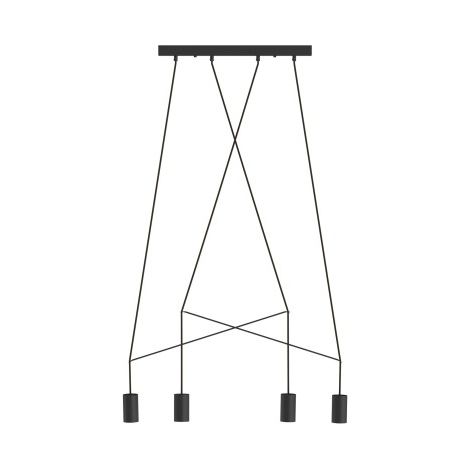 Lampadario sospeso Nowodvorski Imbria nero 4xGU10 metallo