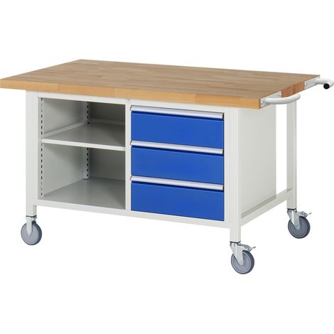 Rau Fahrbare Werkbank 8462, B1500xT900xH880mm, 3x Schublade-TA (1/4)