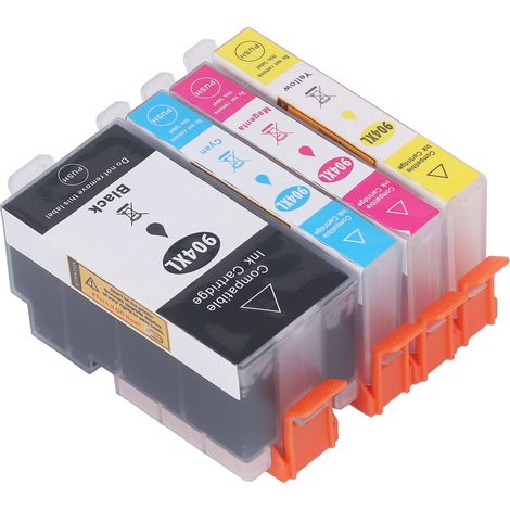 Lot de 4 cartouches d'encre noire, cyan, magenta et jaune de remplacement pour OfficeJet Pro 6970 (1/5)