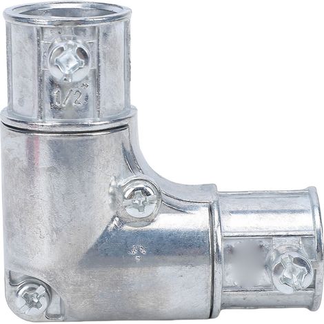 Raccord coudé à angle droit de 1/2 pouce pour conduit électrique métallique