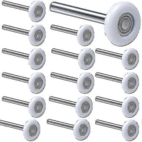 Lot de 12 roulettes de porte de garage de 5 cm (2 pouces), roulements 6200zz en nylon, pour portes de garage résidentielles et commerciales. (1/3)