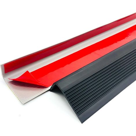 Bordure de marche en PVC, bande protection d'angle, d'escalier vinyle (1/5)