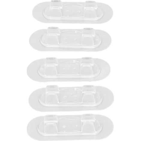 40 Stück selbstklebende Kabelclips, bohrfreie, selbstklebende Kabelhalter, Kabelclips zur Organisation von Zuhause, Auto, Schreibtisch und Büro, transparent (1/5)